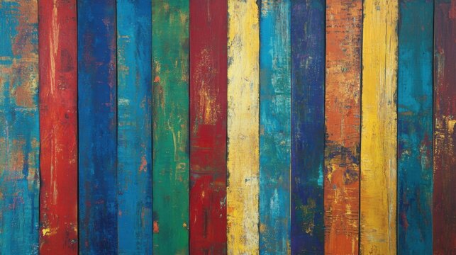 Fondo colorido de tablas de madera
