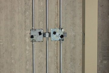 Electrical system installation work, lighting, emergency MEP work in construction buildings