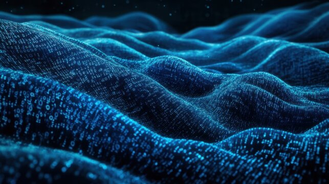 Im&aacute;genes abstractas de datos digitales azules con n&uacute;meros