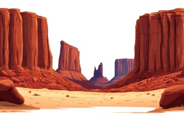 Canyon Landscape, Monument Valley Style