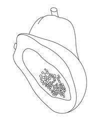 abc fruit and vagitables coloring book page