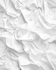 Obraz premium Crumpled White Paper Texture