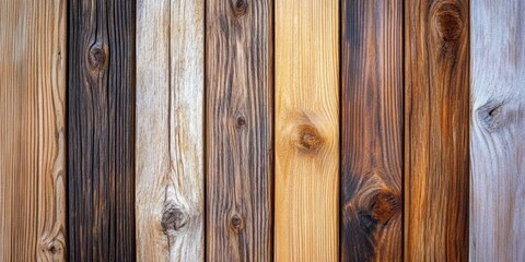 Tablas de madera de diferentes colores y texturas © YauheniB