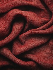 Red Textured Fabric Background