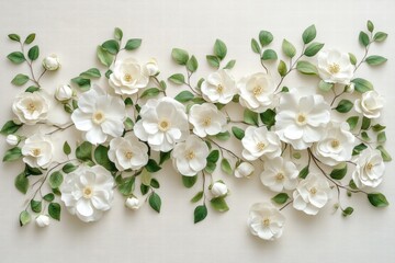 Elegant White Flowers and Greenery Arrangement
