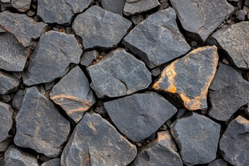 Fototapeta premium Dark Grey and Orange Stone Texture Background