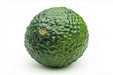 Obraz premium Selective focus roughness lime isolated on white background, Fresh green kaffir lime on white.