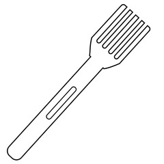 simple black and white flat vector fork design