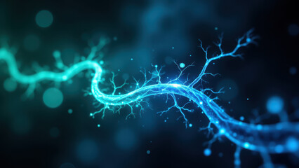 Vagus Nerve Stimulation Illustration with Neurons