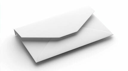 This image showcases a clean, elegant white envelope resting against a soft white background, ideal for invitations or formal communications.