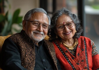 A man and woman are smiling at the camera