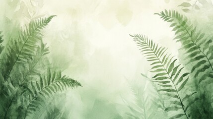 Obraz premium Lush green ferns in tranquil nature scene forest illustration calm environment close-up serenity concept for seo impact