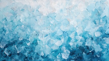 Obraz premium Pintura abstracta en tonos azules y blancos