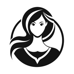 Stylish Women's Icon: High-Quality Silhouette Vector on Transparent Background
