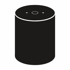 Smart Speaker Silhouette Vector Art