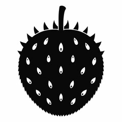 Soursop black silhouette vector