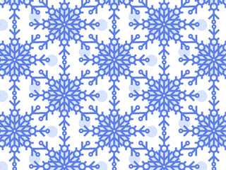 Abstract blue snowflake background pattern vector illustration 