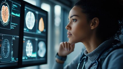 Wearable health tracker analyzing vital signs and detecting early signs of infection in a high tech futuristic society  Advanced medical technology and digital healthcare monitoring tools