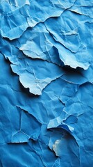 Obraz premium Abstract Blue Crumpled Paper Texture