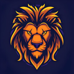 Obraz premium Fierce Lion Head. Vector Illustration of a Powerful Animal