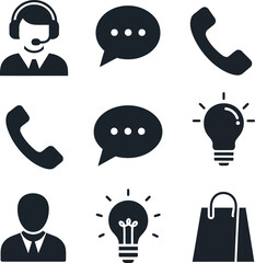 set of business icons