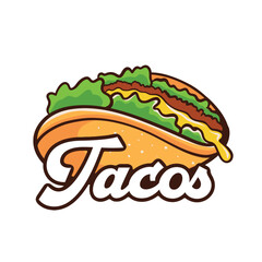 taco mexican food logo template