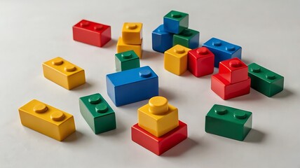 Naklejka premium Toys on a white background
