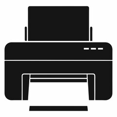 Printer Black Silhouette Vector Design