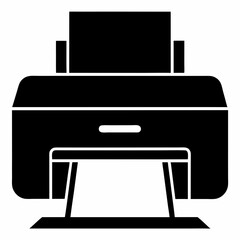 Printer Black Silhouette Vector Design