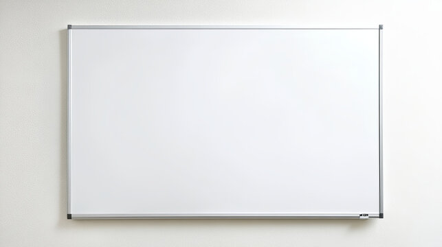 Minimalist clean whiteboard texture showcasing blank surface for notes