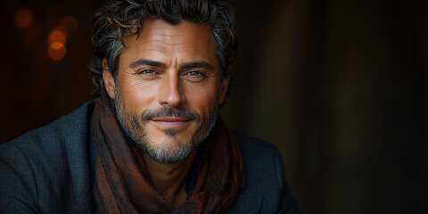 Obraz premium Portrait of an adult middle-aged man, concept