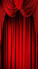 Red Velvet Stage Curtain