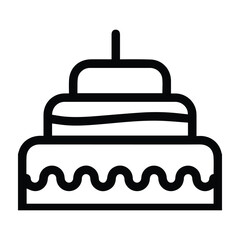 birthday cake icon. Party cake Festival symbol template for graphic and web design collection logo vector illustration