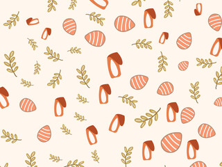 cute seamless pattern with bunny for happy easter