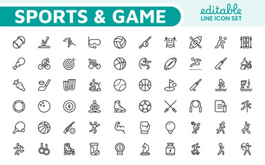 Sports Icon Set. A dynamic collection of vibrant icons representing various sports and activities, perfect for enhancing apps, websites, and marketing materials.