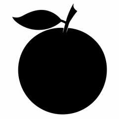 Clementine black silhouette vector