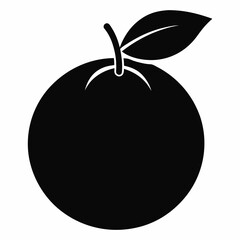 Clementine black silhouette vector