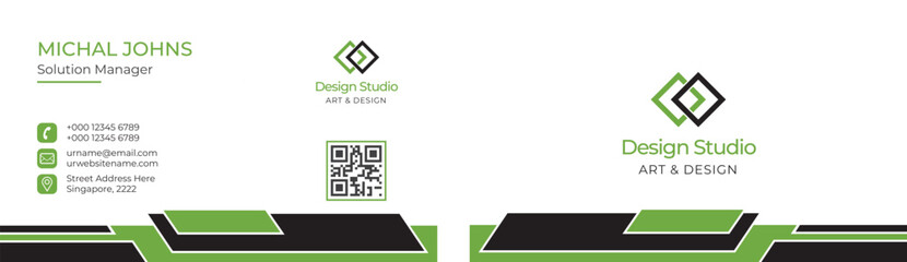 Modern and clean professional business card template