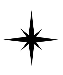 Star clip art design on plain white transparent isolated background for card, shirt, hoodie, sweatshirt, apparel, card, tag, mug, icon, poster or badge