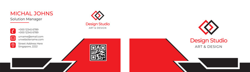 Obraz premium Modern and clean professional business card template