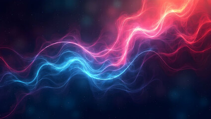 Obraz premium Abstract colorful background with different geometric shapes, neon colors merging with each other and fractal patterns with a cosmic energy