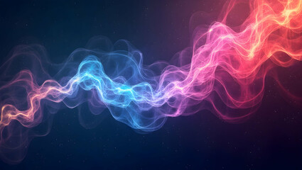 Obraz premium Abstract colorful background with different geometric shapes, neon colors merging with each other and fractal patterns with a cosmic energy