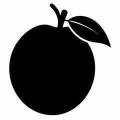 Guava black silhouette vector