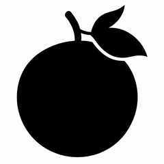 Guava black silhouette vector