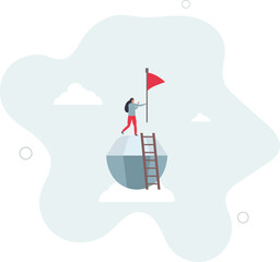 Value proposition, company value in marketing term of benefit for customer to buy product and service,flat characters.