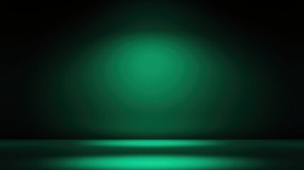 Obraz premium Dark Green Gradient Studio Background for Product Displays