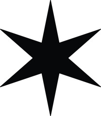 Obraz premium Star clip art design on plain white transparent isolated background for card, shirt, hoodie, sweatshirt, apparel, card, tag, mug, icon, poster or badge