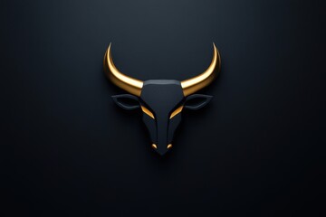 Fototapeta premium bull symbolism, the bold bull logo represents power and determination, ideal for a brand embodying confidence and strength