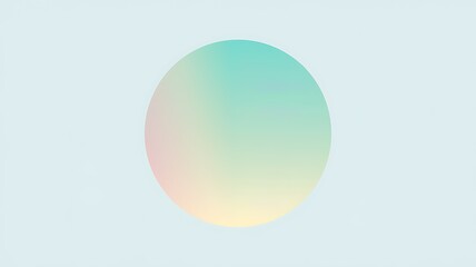Pastel Gradient Circle on Light Blue Background