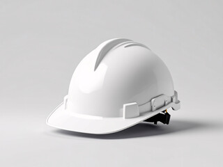 Fototapeta premium White hard hat for construction site safety.